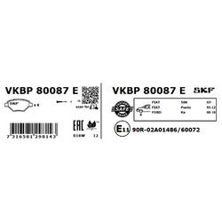 Sada brzdových platničiek kotúčovej brzdy SKF VKBP 80087 E - obr. 1