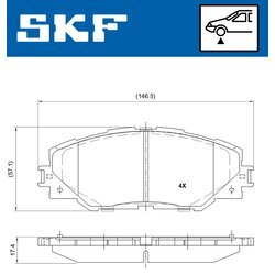Sada brzdových platničiek kotúčovej brzdy SKF VKBP 80235 - obr. 6