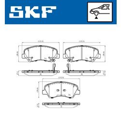 Sada brzdových platničiek kotúčovej brzdy SKF VKBP 80304 A - obr. 5
