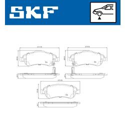 Sada brzdových platničiek kotúčovej brzdy SKF VKBP 80318 A - obr. 2