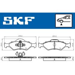 Sada brzdových platničiek kotúčovej brzdy SKF VKBP 80348 - obr. 6
