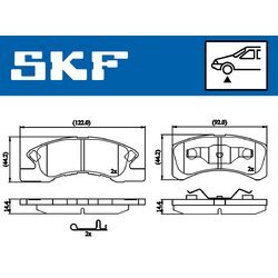 Sada brzdových platničiek kotúčovej brzdy SKF VKBP 80490 A