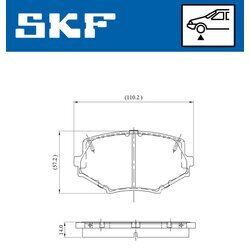 Sada brzdových platničiek kotúčovej brzdy SKF VKBP 80564 A