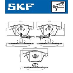 Sada brzdových platničiek kotúčovej brzdy SKF VKBP 80617 E - obr. 5