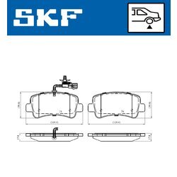 Sada brzdových platničiek kotúčovej brzdy SKF VKBP 90010 E - obr. 2