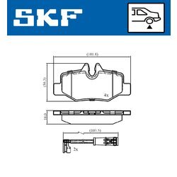 Sada brzdových platničiek kotúčovej brzdy SKF VKBP 90060 E - obr. 2