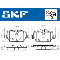Sada brzdových platničiek kotúčovej brzdy SKF VKBP 90090 - obr. 6