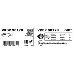 Sada brzdových platničiek kotúčovej brzdy SKF VKBP 90178 - obr. 4