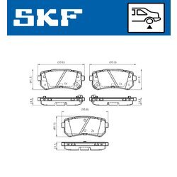 Sada brzdových platničiek kotúčovej brzdy SKF VKBP 90265 A - obr. 2