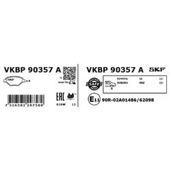 Sada brzdových platničiek kotúčovej brzdy SKF VKBP 90357 A - obr. 2