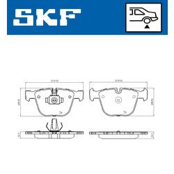Sada brzdových platničiek kotúčovej brzdy SKF VKBP 90471 - obr. 2