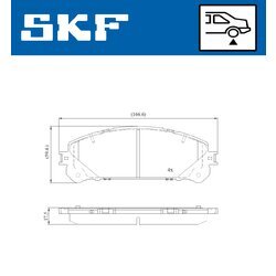 Sada brzdových platničiek kotúčovej brzdy SKF VKBP 90552 A - obr. 6