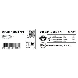 Sada brzdových platničiek kotúčovej brzdy SKF VKBP 80144 - obr. 5