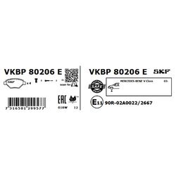 Sada brzdových platničiek kotúčovej brzdy SKF VKBP 80206 E - obr. 4