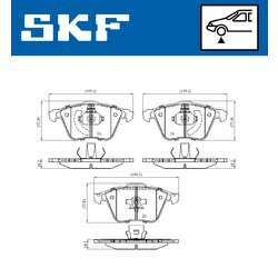 Sada brzdových platničiek kotúčovej brzdy SKF VKBP 80272