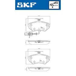 Sada brzdových platničiek kotúčovej brzdy SKF VKBP 80547 E