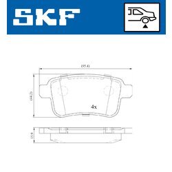 Sada brzdových platničiek kotúčovej brzdy SKF VKBP 90039 - obr. 6
