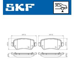Sada brzdových platničiek kotúčovej brzdy SKF VKBP 90453 - obr. 2