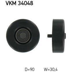 Vratná/vodiaca kladka rebrovaného klinového remeňa SKF VKM 34048