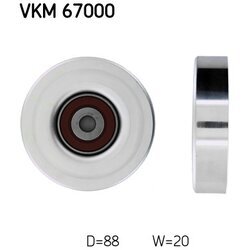 Vratná/vodiaca kladka rebrovaného klinového remeňa SKF VKM 67000