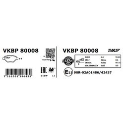 Sada brzdových platničiek kotúčovej brzdy SKF VKBP 80008 - obr. 5