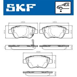 Sada brzdových platničiek kotúčovej brzdy SKF VKBP 80017 A - obr. 2