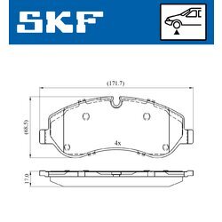 Sada brzdových platničiek kotúčovej brzdy SKF VKBP 80029 E - obr. 4