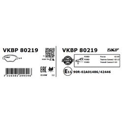 Sada brzdových platničiek kotúčovej brzdy SKF VKBP 80219 - obr. 4