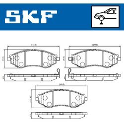 Sada brzdových platničiek kotúčovej brzdy SKF VKBP 80570 A