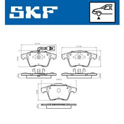 Sada brzdových platničiek kotúčovej brzdy SKF VKBP 80589 E - obr. 1
