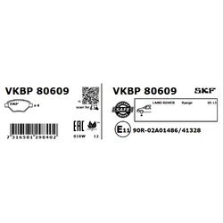 Sada brzdových platničiek kotúčovej brzdy SKF VKBP 80609 - obr. 1