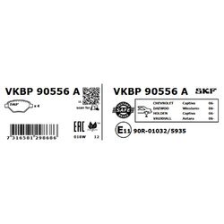 Sada brzdových platničiek kotúčovej brzdy SKF VKBP 90556 A - obr. 2