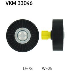 Vratná/vodiaca kladka rebrovaného klinového remeňa SKF VKM 33046