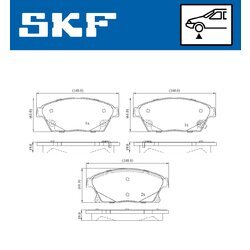 Sada brzdových platničiek kotúčovej brzdy SKF VKBP 80057 A - obr. 8