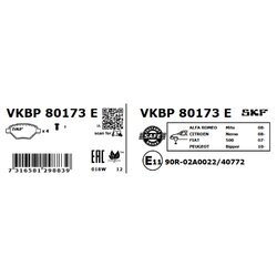 Sada brzdových platničiek kotúčovej brzdy SKF VKBP 80173 E - obr. 1