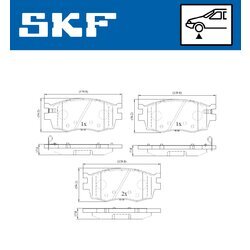 Sada brzdových platničiek kotúčovej brzdy SKF VKBP 80201 A