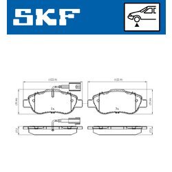 Sada brzdových platničiek kotúčovej brzdy SKF VKBP 80328 E - obr. 6
