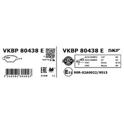 Sada brzdových platničiek kotúčovej brzdy SKF VKBP 80438 E - obr. 2