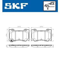 Sada brzdových platničiek kotúčovej brzdy SKF VKBP 80546 A - obr. 6