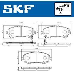 Sada brzdových platničiek kotúčovej brzdy SKF VKBP 80557 A