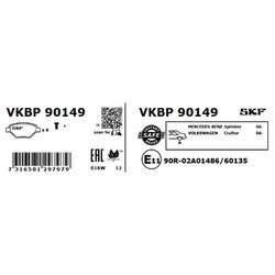 Sada brzdových platničiek kotúčovej brzdy SKF VKBP 90149 - obr. 4