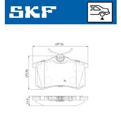 Sada brzdových platničiek kotúčovej brzdy SKF VKBP 90229 - obr. 2