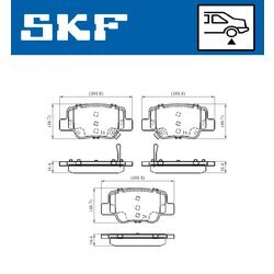Sada brzdových platničiek kotúčovej brzdy SKF VKBP 90496 A