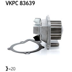 Vodné čerpadlo, chladenie motora SKF VKPC 83639 - obr. 2