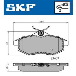 Sada brzdových platničiek kotúčovej brzdy SKF VKBP 80041