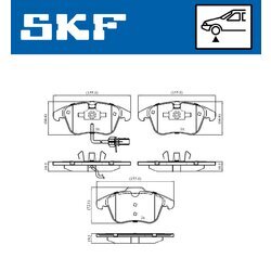 Sada brzdových platničiek kotúčovej brzdy SKF VKBP 80046 E - obr. 4