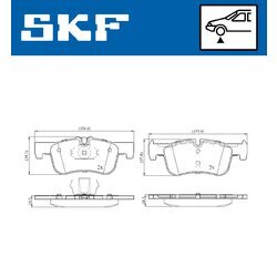 Sada brzdových platničiek kotúčovej brzdy SKF VKBP 80082 - obr. 2