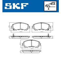 Sada brzdových platničiek kotúčovej brzdy SKF VKBP 80108 A - obr. 2