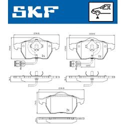 Sada brzdových platničiek kotúčovej brzdy SKF VKBP 80113 E - obr. 2