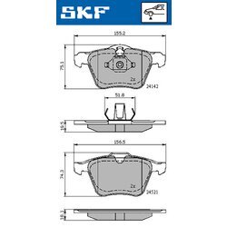 Sada brzdových platničiek kotúčovej brzdy SKF VKBP 80224 - obr. 5